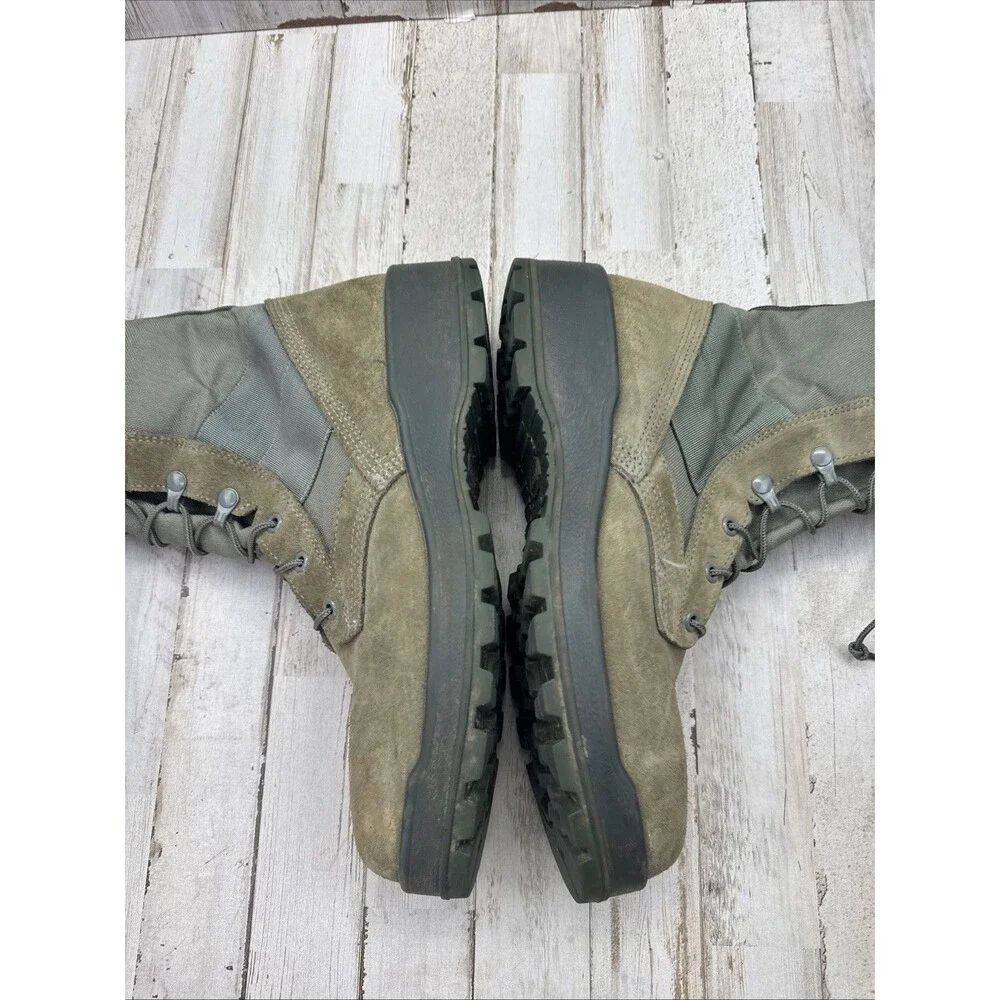 Men's 10 W UFCW Sage Green Suede Leather Flight Military Boots Combat USA Made